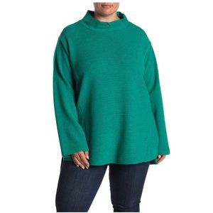 Mellowday Mock Neck Rib Knit Sweater